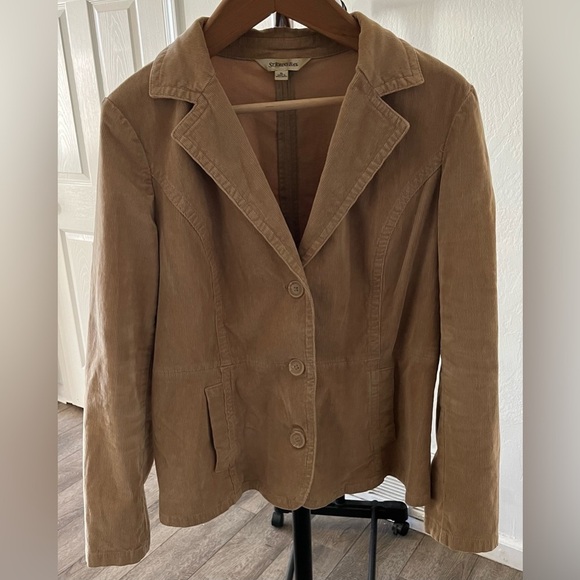 St. John’s Bay Tan Corduroy Women’s Blazer size XL - Picture 1 of 4